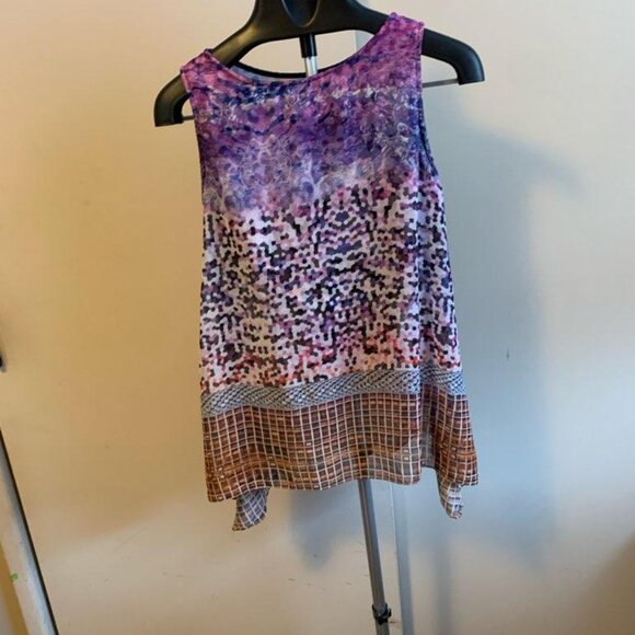 Analilli Purple, mosaic and multi design tunic( Top only) - Picture 3 of 8